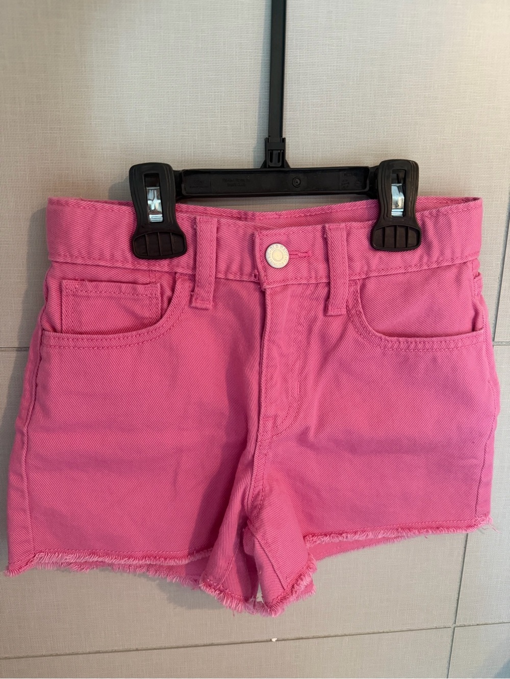 Old Navy Hot Pink Denim Shorts with Frayed Hem